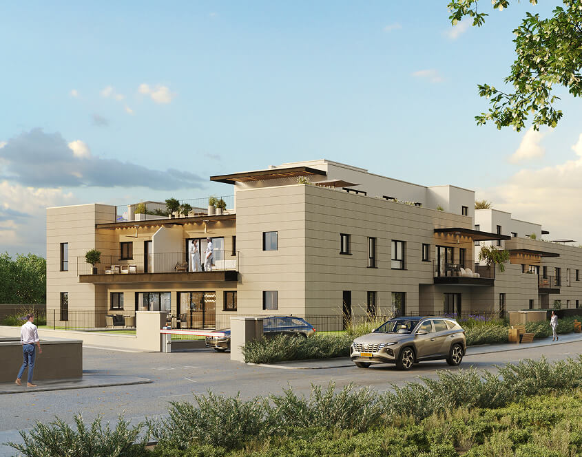 הדמיה של דירת 5 חדרים במתחם גדרה על הנחל